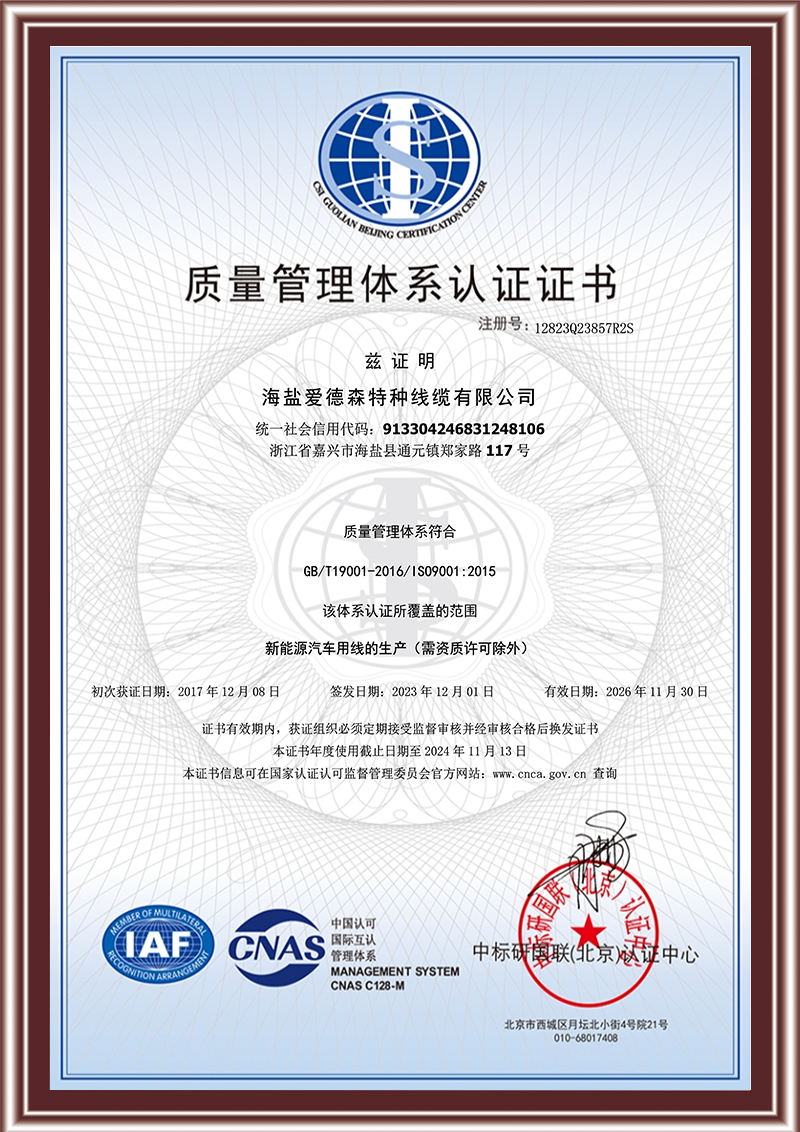 质量认证体系中文